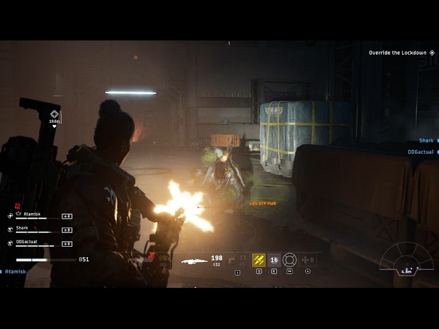 Marauder class combat scene with squad HUD